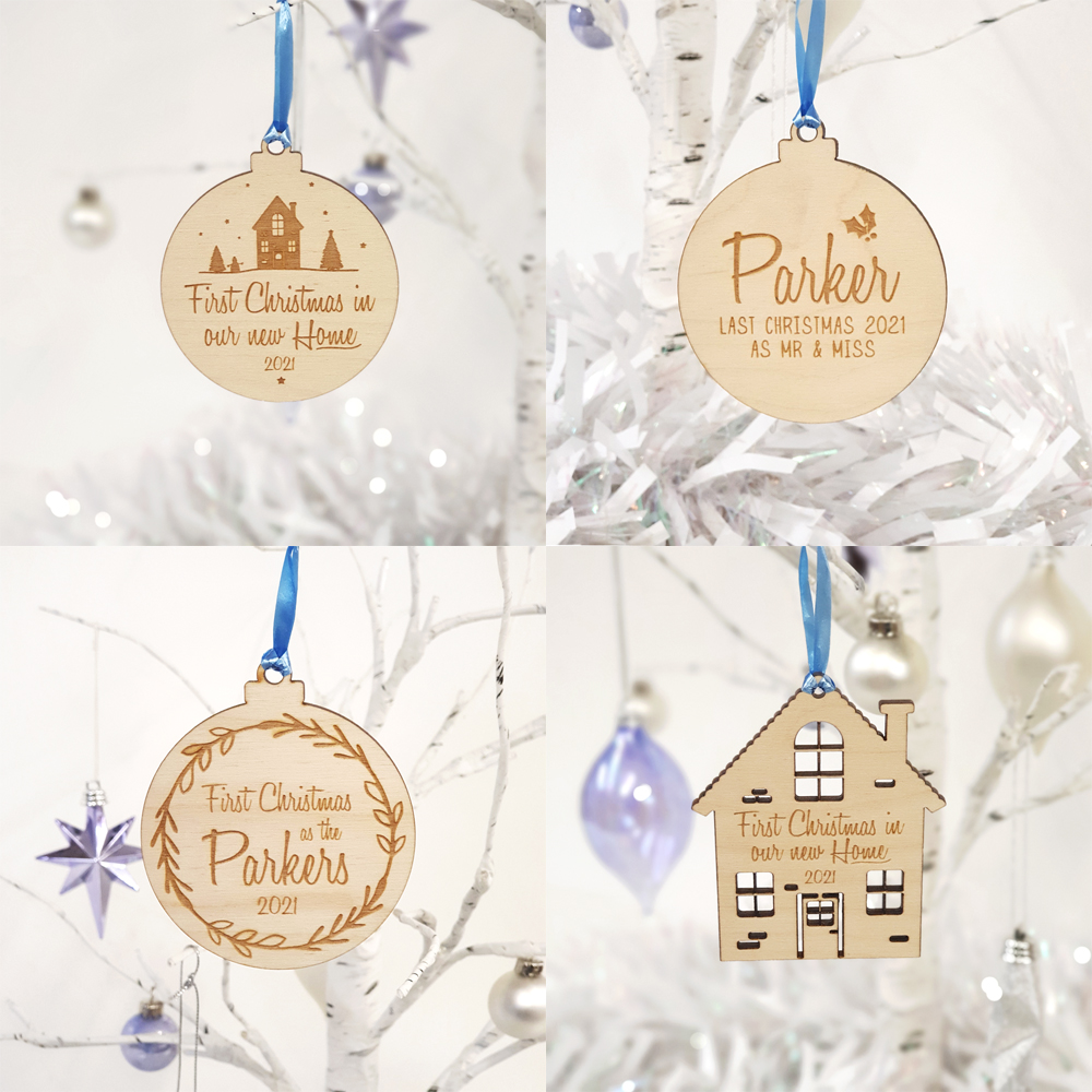 1st Xmas In New Home Bauble - Round & House